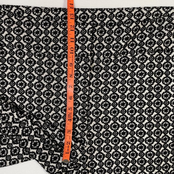 Lane Bryant Lena Patterned Ankle Pant Black White Wrinkle Resistant Knit Size 24 - Picture 9 of 14